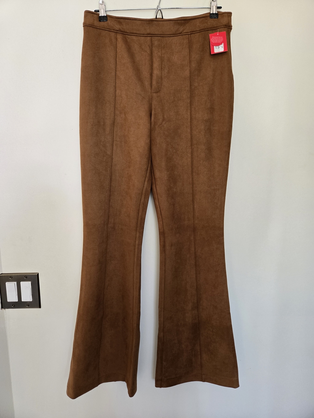 SPANX Cozy Suede-Look Pants in Brown